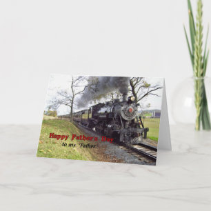 Carte fête des pères - Comme un père pour moi - Train à 