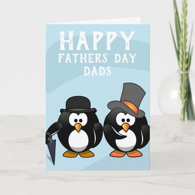 Carte Fête des pères cool Gay Dads (Devant)