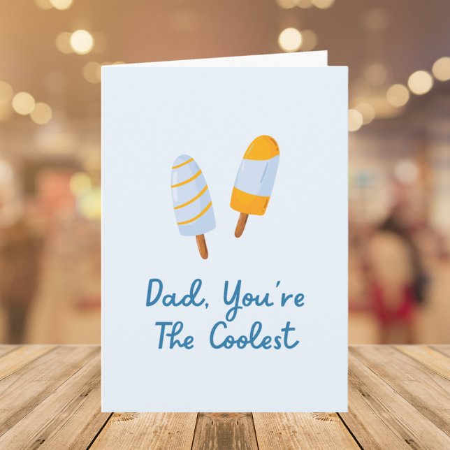 Carte Fête des pères Coolest Papa Drôle Citation (Close up)