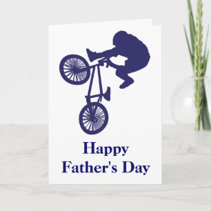 Carte Fête des pères cycliste BMX