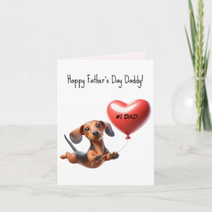 Carte fête des pères Dachshund