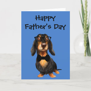 Carte Fête des pères Dachshund