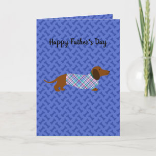 Carte fête des pères Dachshund