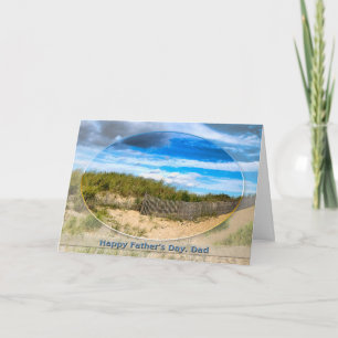 CARTE FÊTE DES PÈRES - DAD - PLAGE/OCÉAN/DUNES SCÈNE