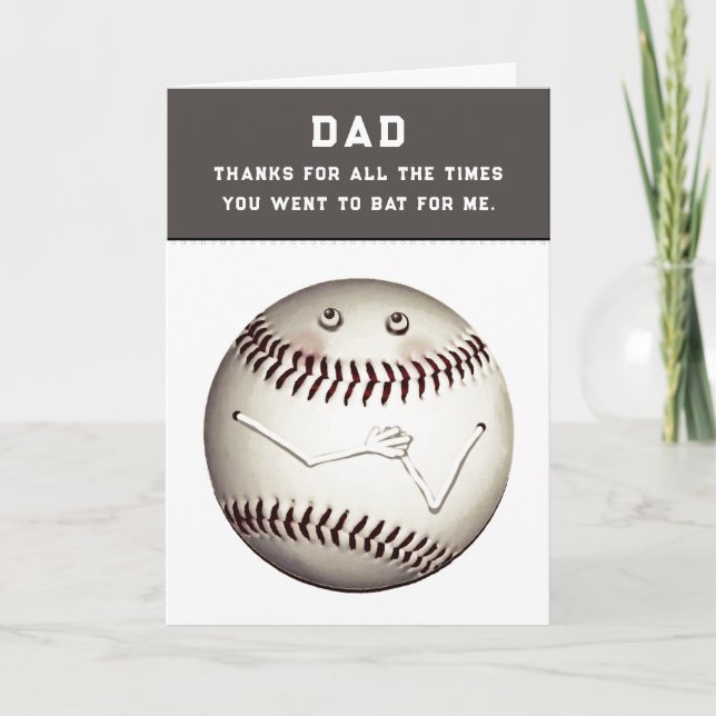 Carte Fête des pères de baseball (Devant)