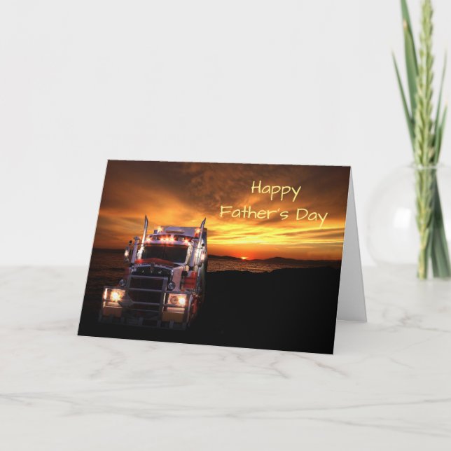 Carte Fête des pères de chauffeur de camion (Devant)