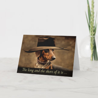 Carte Fête des Pères De Chien Mignon Chapeau De Dachshun
