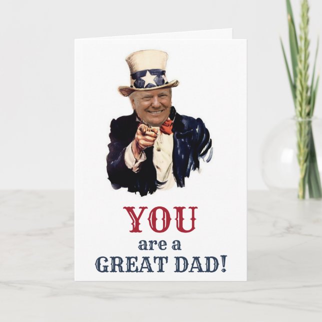 CARTE FÊTE DES PÈRES DE DONALD TRUMP (Devant)