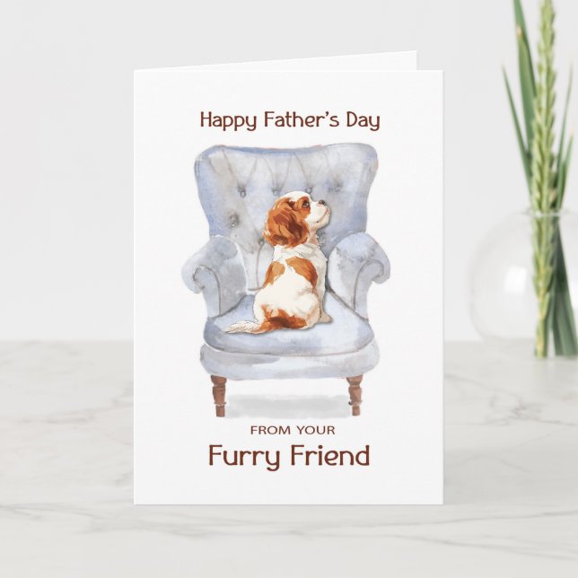 Carte Fête des pères de Little Dog Furry Friend (Devant)