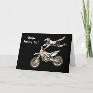 Carte fête des pères de moto