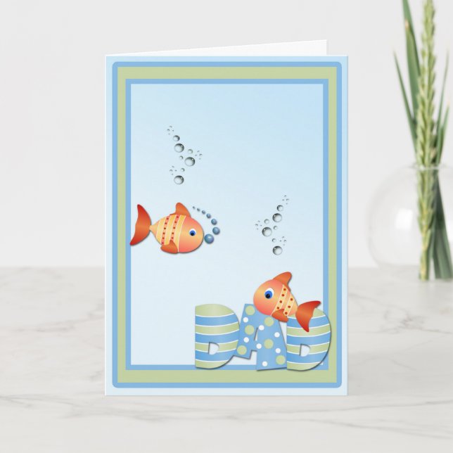 Carte Fête des pères de poisson (Devant)