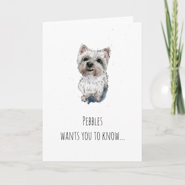 Carte Fête des pères de Terrier de la West Highland (Devant)
