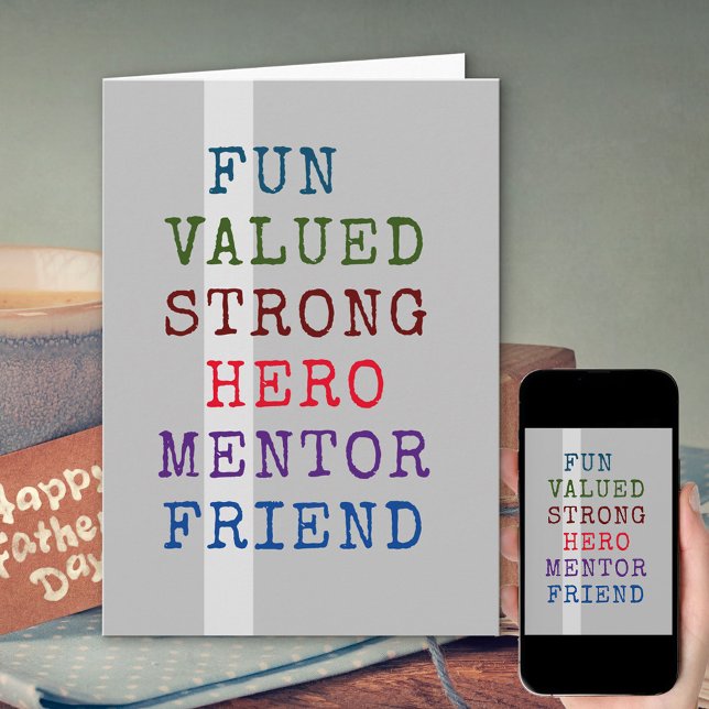 Carte FÊTE DES PÈRES de typographie de la définition du  (Créateur téléchargé)