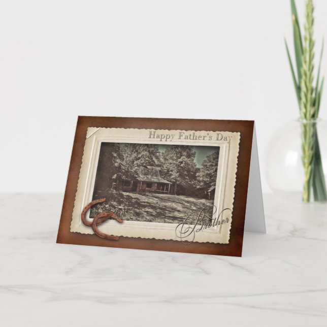 Carte FÊTE DES PÈRES - FRÈRE - VINTAGE - Cabine de plus  (Devant)