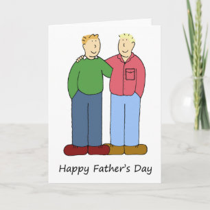 Carte Fête des pères Gay Deux Dads Homme Couple
