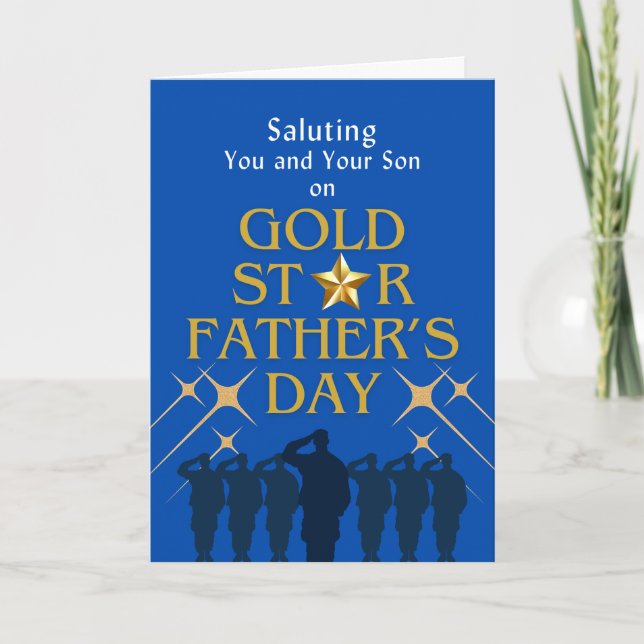 Carte Fête des pères Gold Star Son souvenir (Devant)