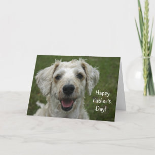 Carte Fête des pères heureuse de chien