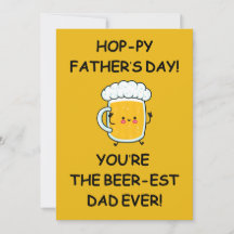 Carte Fête des pères Hoppy Beest Papa Jamais