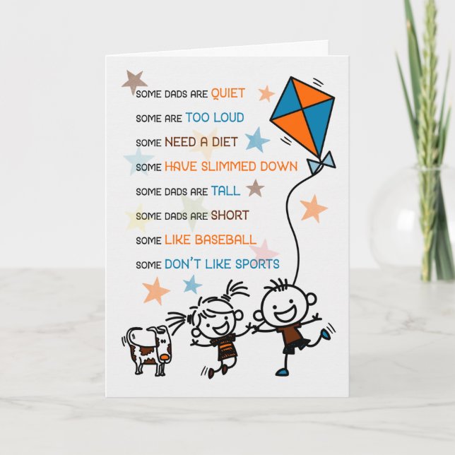 Carte Fête des pères Humour des Doodles pour enfants (Devant)