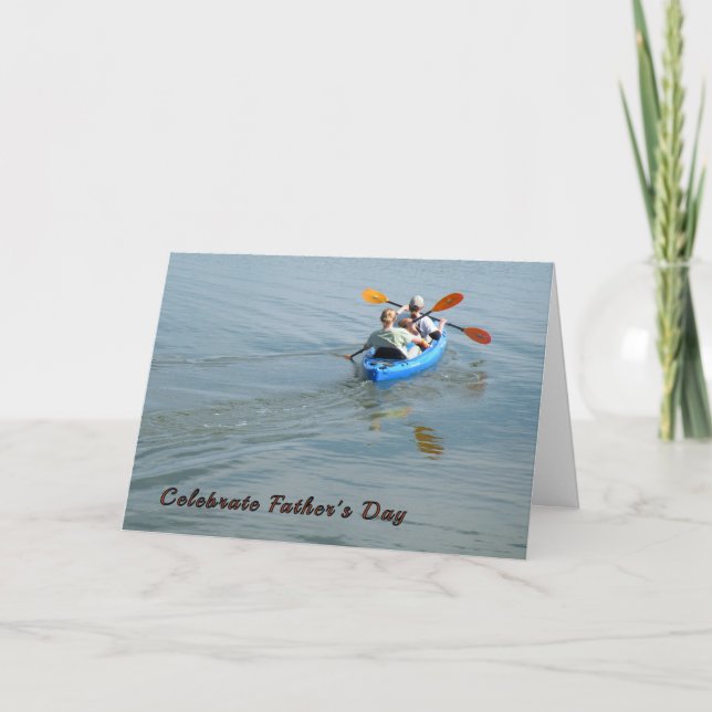 Carte Fête des pères Kayaking (Devant)