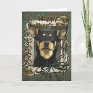 Carte fête des pères - Kelpie australienne