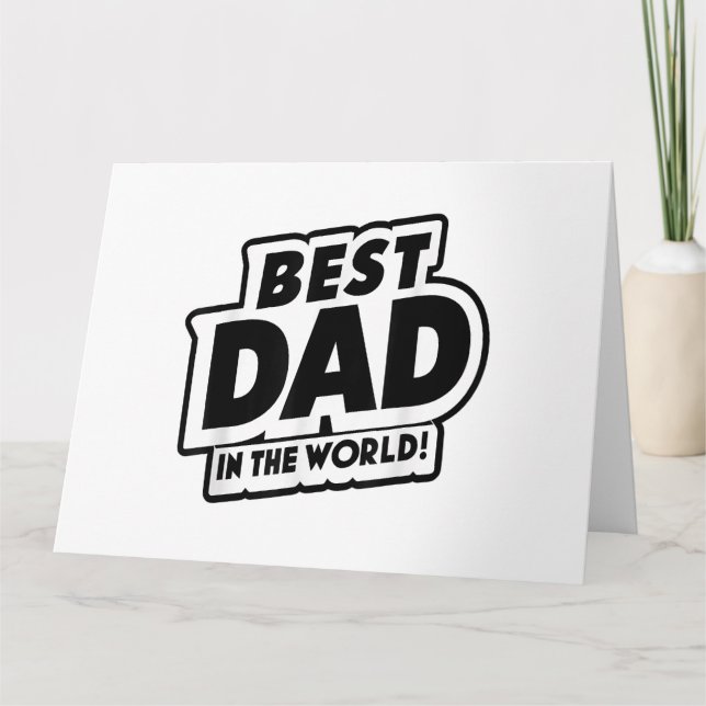 Carte Fête des pères Meilleur Père Dans Le Monde (Devant)