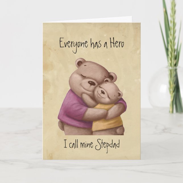 Carte Fête des pères mignonne Stepdad Grand grand grand- (Devant)