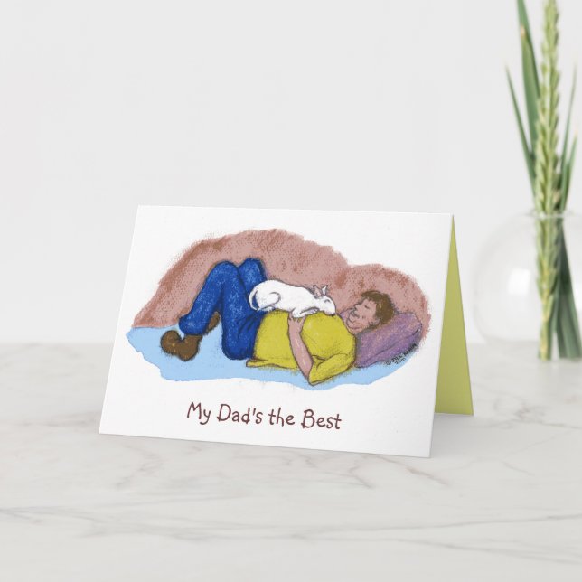 Carte Fête des pères "Mon père est le meilleur" Card (Devant)