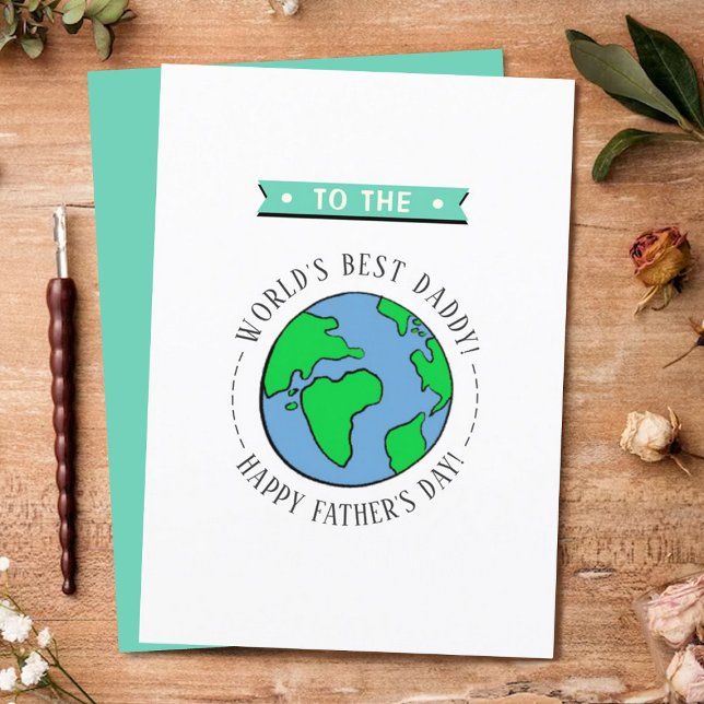Carte Fête des pères mondiale du meilleur papa Whimsy (Créateur téléchargé)