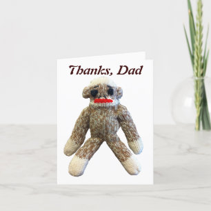 Carte fête des pères Monkey Business, Sock Monkey