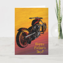 carte Fête des pères moto