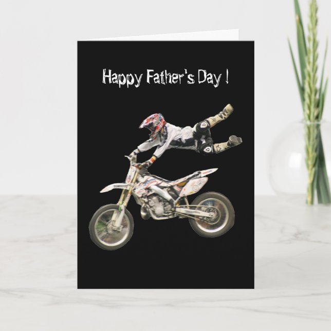 Carte fête des pères moto (Devant)