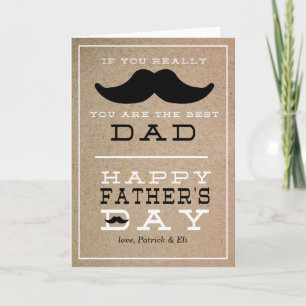 Carte fête des pères Moustache