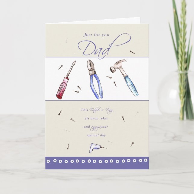 Carte Fête des pères Outils (Devant)
