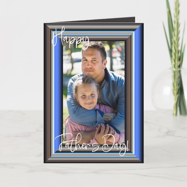 Carte Fête des Pères PAPA Ajoutez votre propre photo per (Devant)