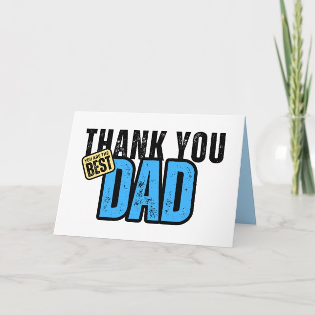 Carte fête des pères, papa Appréciation Merci (Devant)