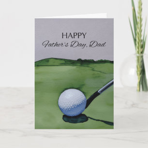 Carte Fête des pères Papa Golf Light Humour
