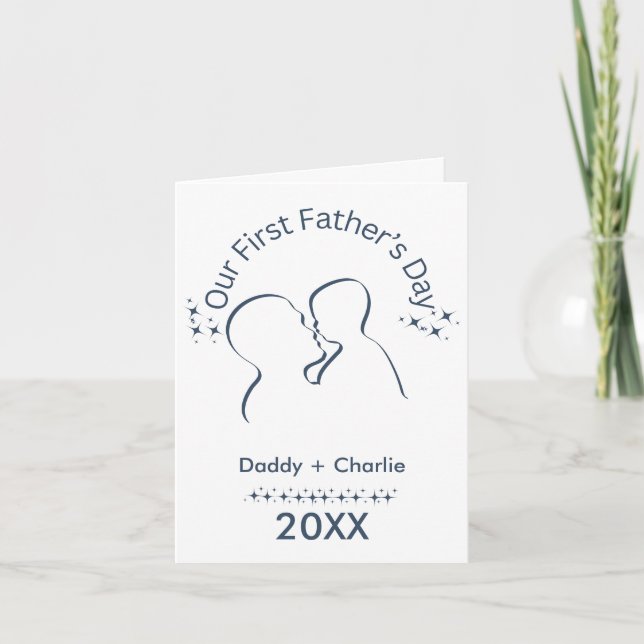 Carte Fête des pères papa & moi (Devant)