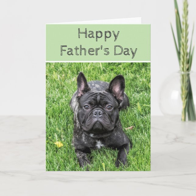 Carte Fête des pères personnalisée de la photo Bulldog f (Devant)