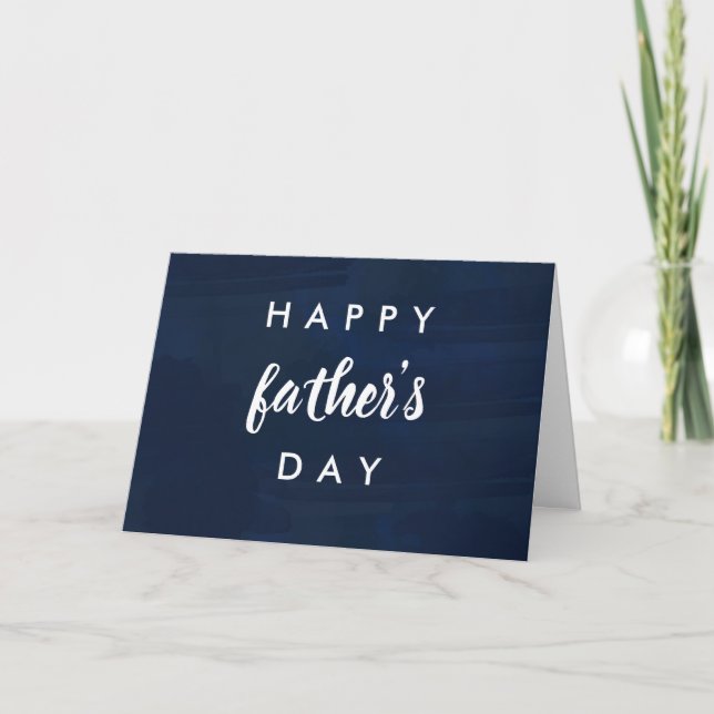Carte Fête des pères personnalisée Marine Blue Modern (Devant)