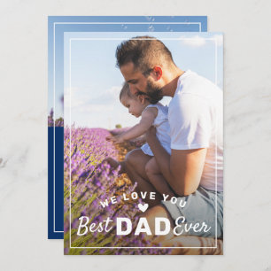 Carte Fête des pères photo Elegant Best Dad Ever 2