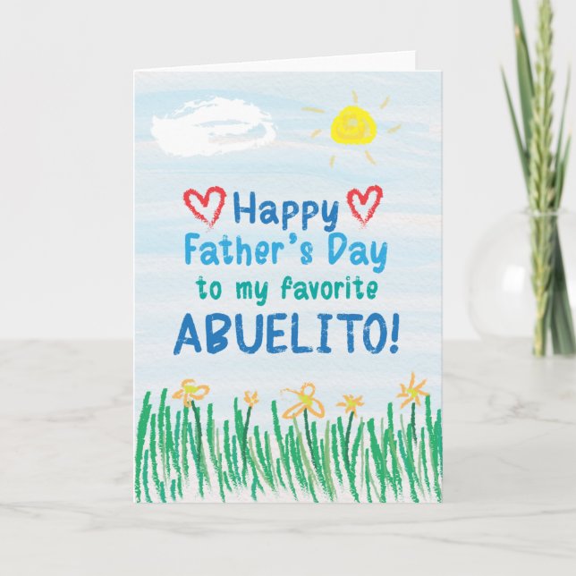 Carte fête des pères pour Abuelito (Devant)