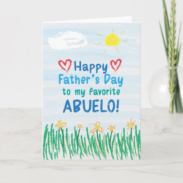 Carte fête des pères pour Abuelo (Devant)
