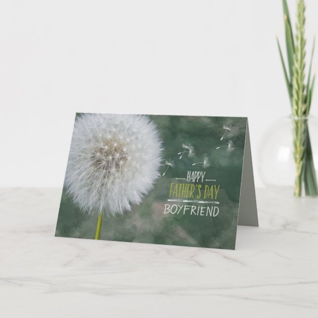 Carte Fête des pères pour Boyfriend Dandelion Souhaits p (Devant)