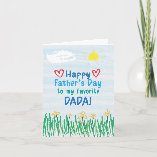 Carte fête des pères pour Dada (Devant)