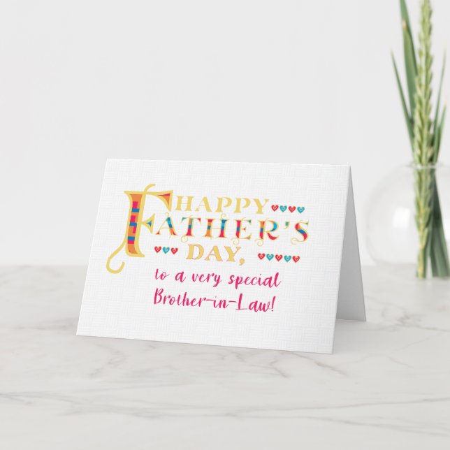 Carte Fête des pères pour Frère en droit Word Art Card (Devant)