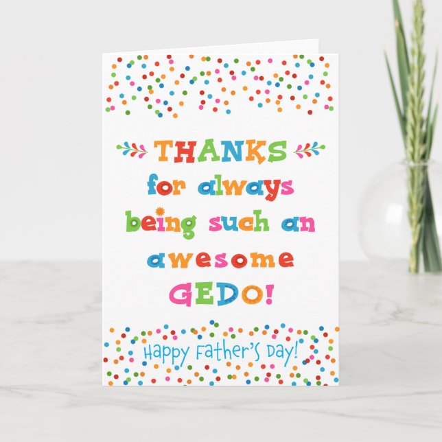 Carte fête des pères pour Gedo (Devant)