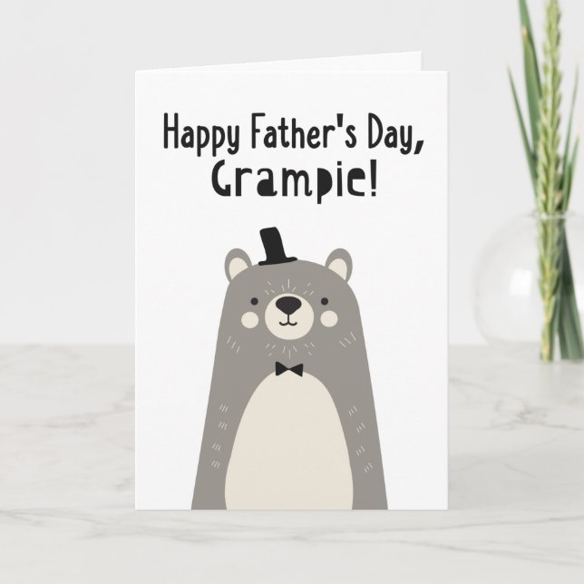 Carte fête des pères pour Grampie (Devant)