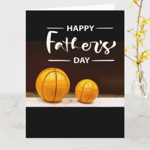Carte Fête des Pères pour papa basket noir 