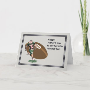 Carte fête des pères pour papa qui aime le footbal